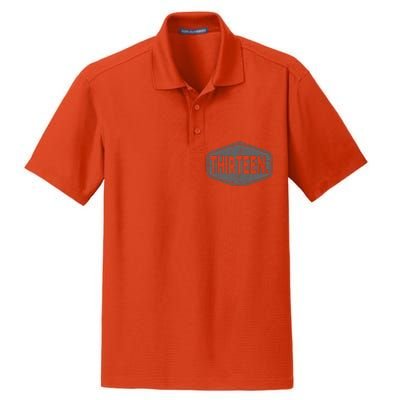 13th Birthday Of Boy Or Girl 13 Years Old Dry Zone Grid Polo