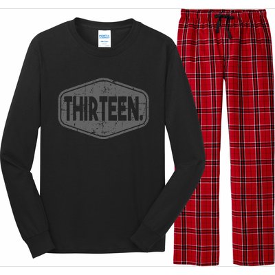 13th Birthday Of Boy Or Girl 13 Years Old Long Sleeve Pajama Set