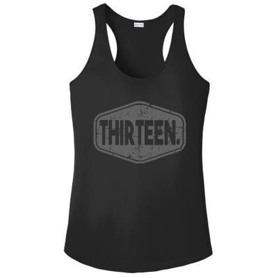 13th Birthday Of Boy Or Girl 13 Years Old Ladies PosiCharge Competitor Racerback Tank