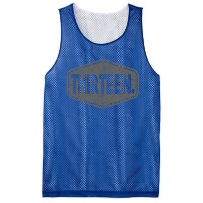 13th Birthday Of Boy Or Girl 13 Years Old Mesh Reversible Basketball Jersey Tank