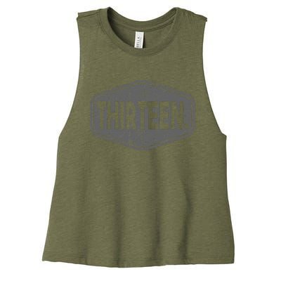 13th Birthday Of Boy Or Girl 13 Years Old Women's Racerback Cropped Tank