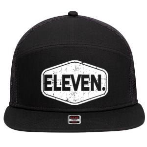 11th Birthday Of Boy Or Girl, 11 Years Old, Eleven 7 Panel Mesh Trucker Snapback Hat