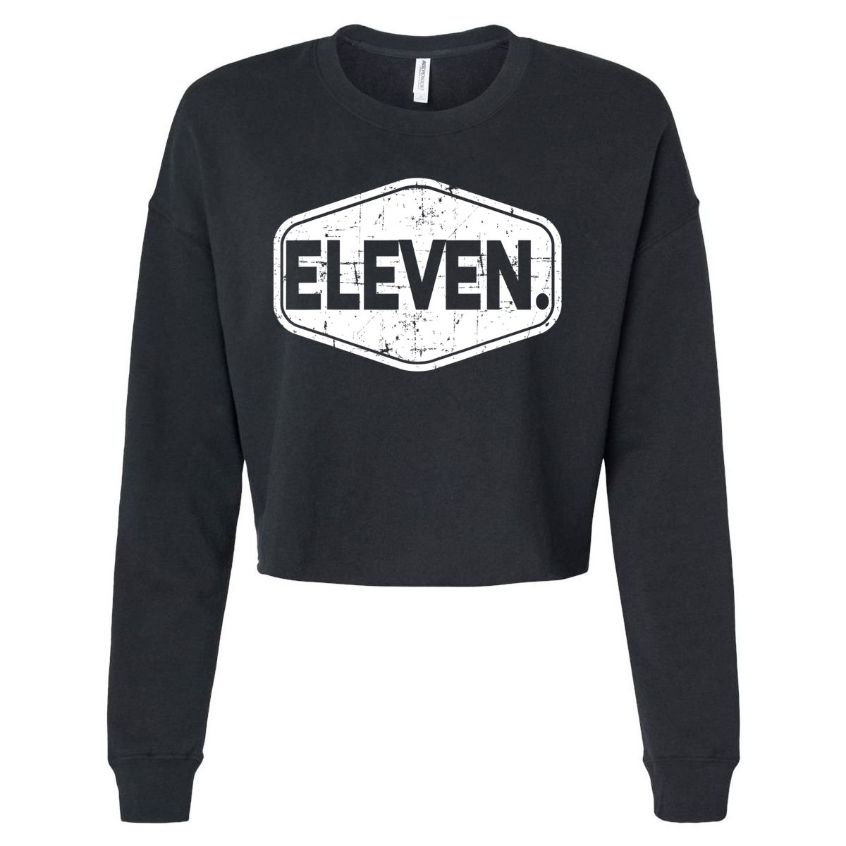 11th Birthday Of Boy Or Girl, 11 Years Old, Eleven Cropped Pullover Crew