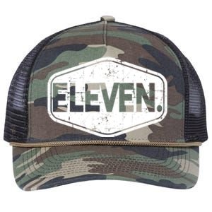 11th Birthday Of Boy Or Girl, 11 Years Old, Eleven Retro Rope Trucker Hat Cap