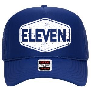 11th Birthday Of Boy Or Girl, 11 Years Old, Eleven High Crown Mesh Back Trucker Hat