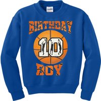 10th Birthday Outfit Basketball Ten 10 Year Old Funny Kids Sweatshirt