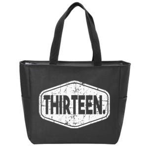 13th Birthday Of Boy Or Girl 13 Years Old Thirteen Zip Tote Bag