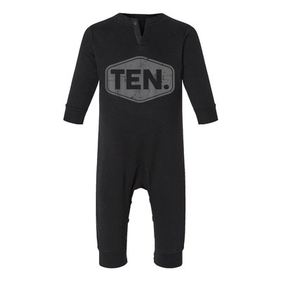 10th Birthday of Boy or Girl, 10 years old, ten Infant Fleece One Piece