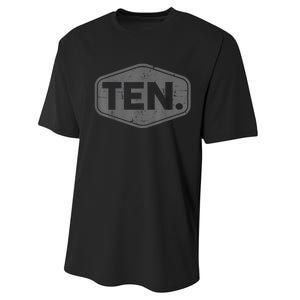 10th Birthday of Boy or Girl, 10 years old, ten Performance Sprint T-Shirt