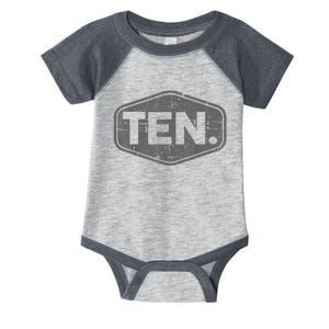 10th Birthday of Boy or Girl, 10 years old, ten Infant Baby Jersey Bodysuit