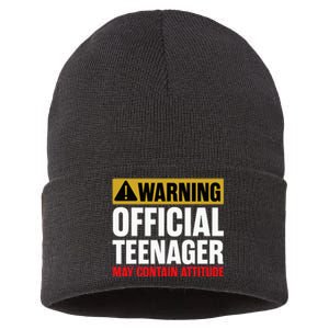 13 Birthday O.fficial Teenager 13yr Math 13th Birthday Sustainable Knit Beanie