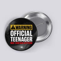 13 Birthday Official Teenager 13yr Math 13th Birthday Button