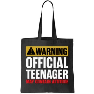 13 Birthday Official Teenager 13yr Math 13th Birthday Tote Bag