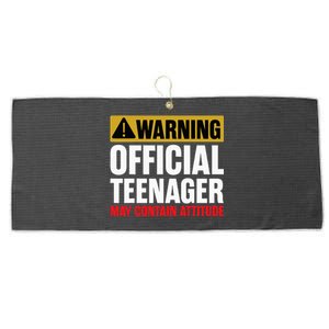 13 Birthday Official Teenager 13yr Math 13th Birthday Large Microfiber Waffle Golf Towel