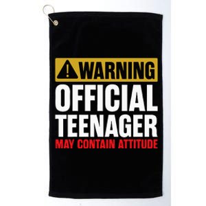 13 Birthday Official Teenager 13yr Math 13th Birthday Platinum Collection Golf Towel