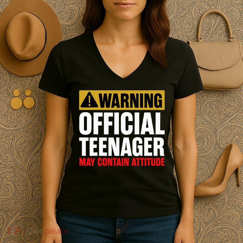 13 Birthday Official Teenager 13yr Math 13th Birthday Women's V-Neck T-Shirt