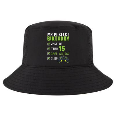 15th Birthday Party Perfect For Gamer 15 Years Old Boy Cool Comfort Performance Bucket Hat