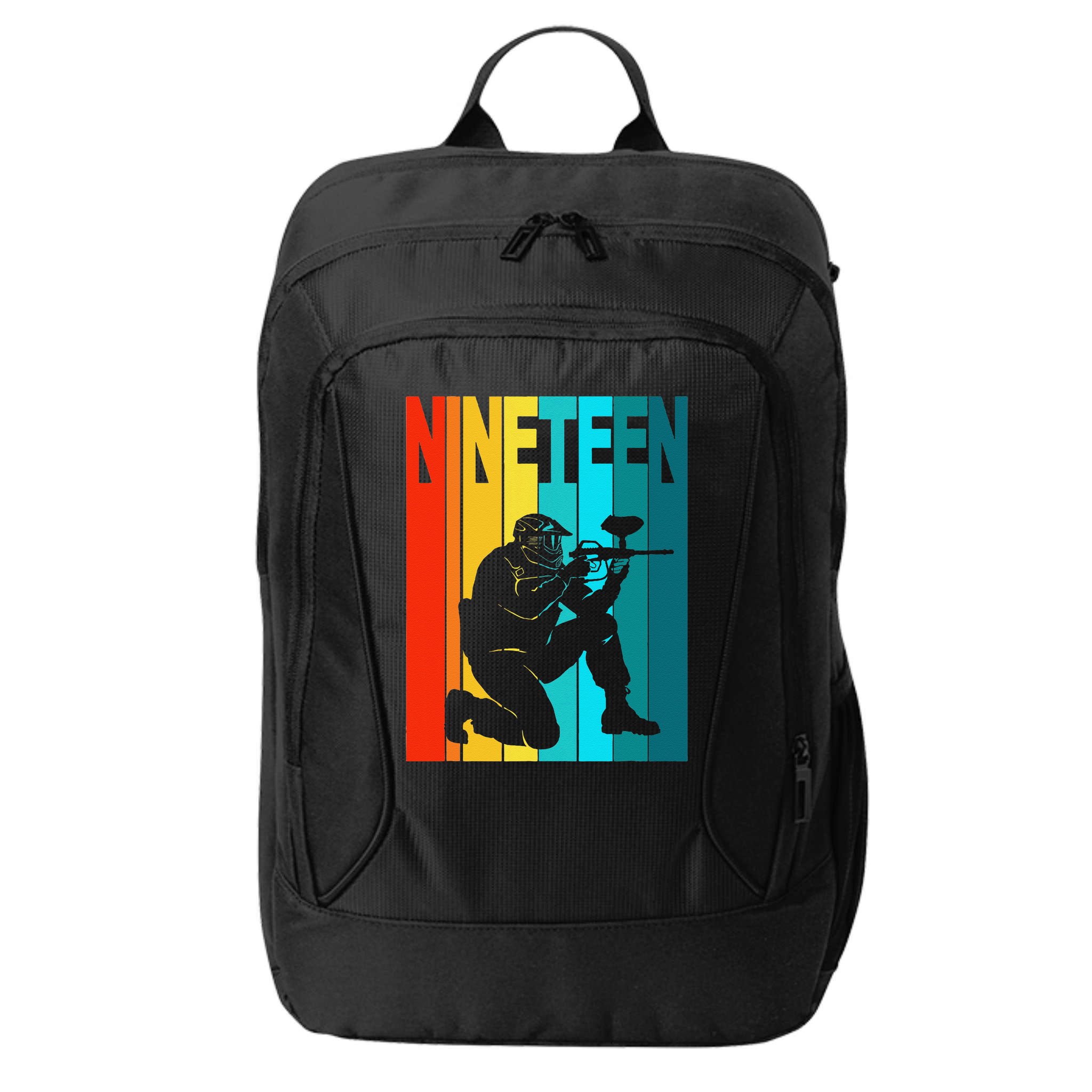 19th Birthday Paintball Theme 19 Year Old Boy Birthday City Backpack
