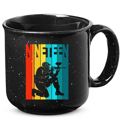 19th Birthday Paintball Theme 19 Year Old Boy Birthday 15oz Campfire Ceramic Mug