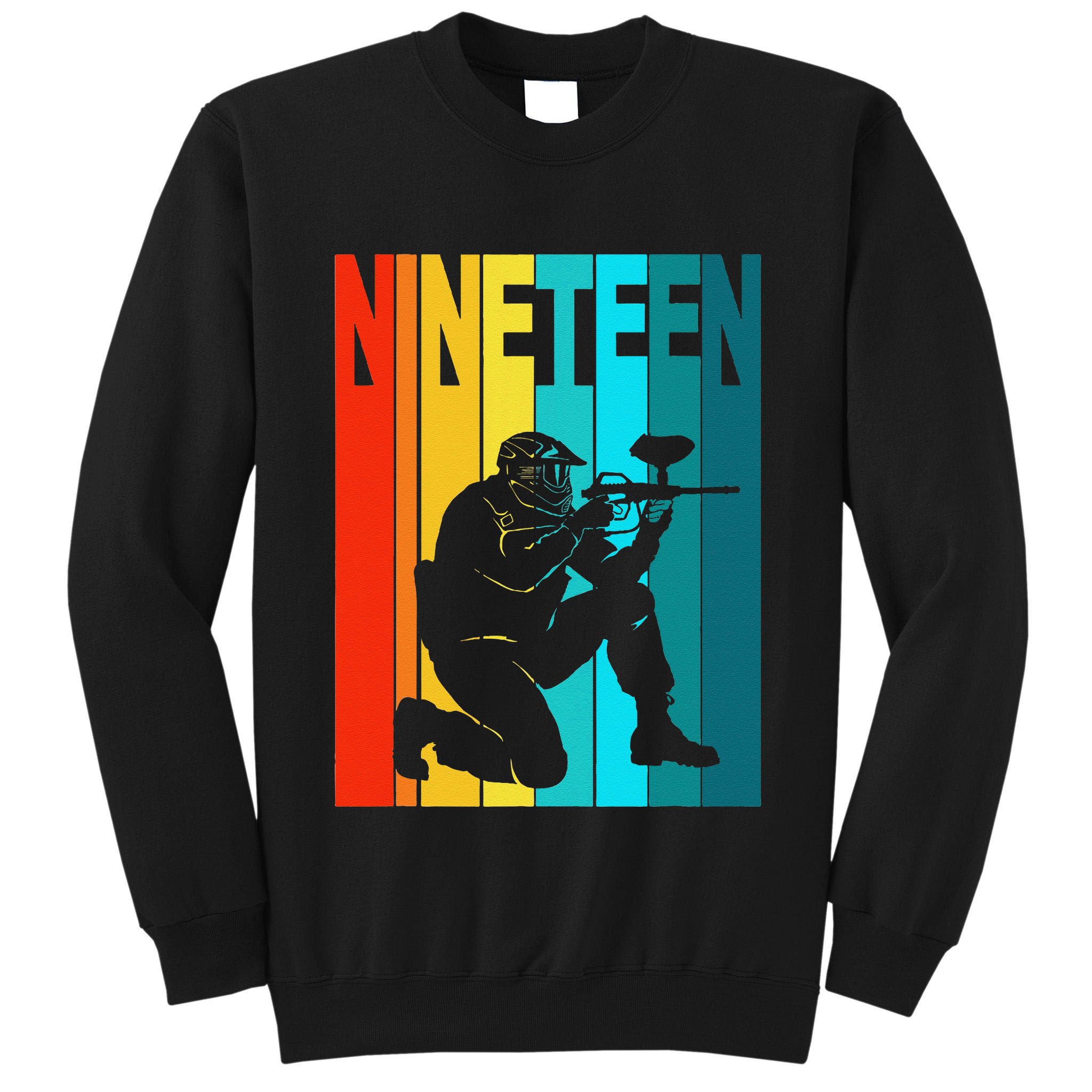 19th Birthday Paintball Theme 19 Year Old Boy Birthday Tall Sweatshirt