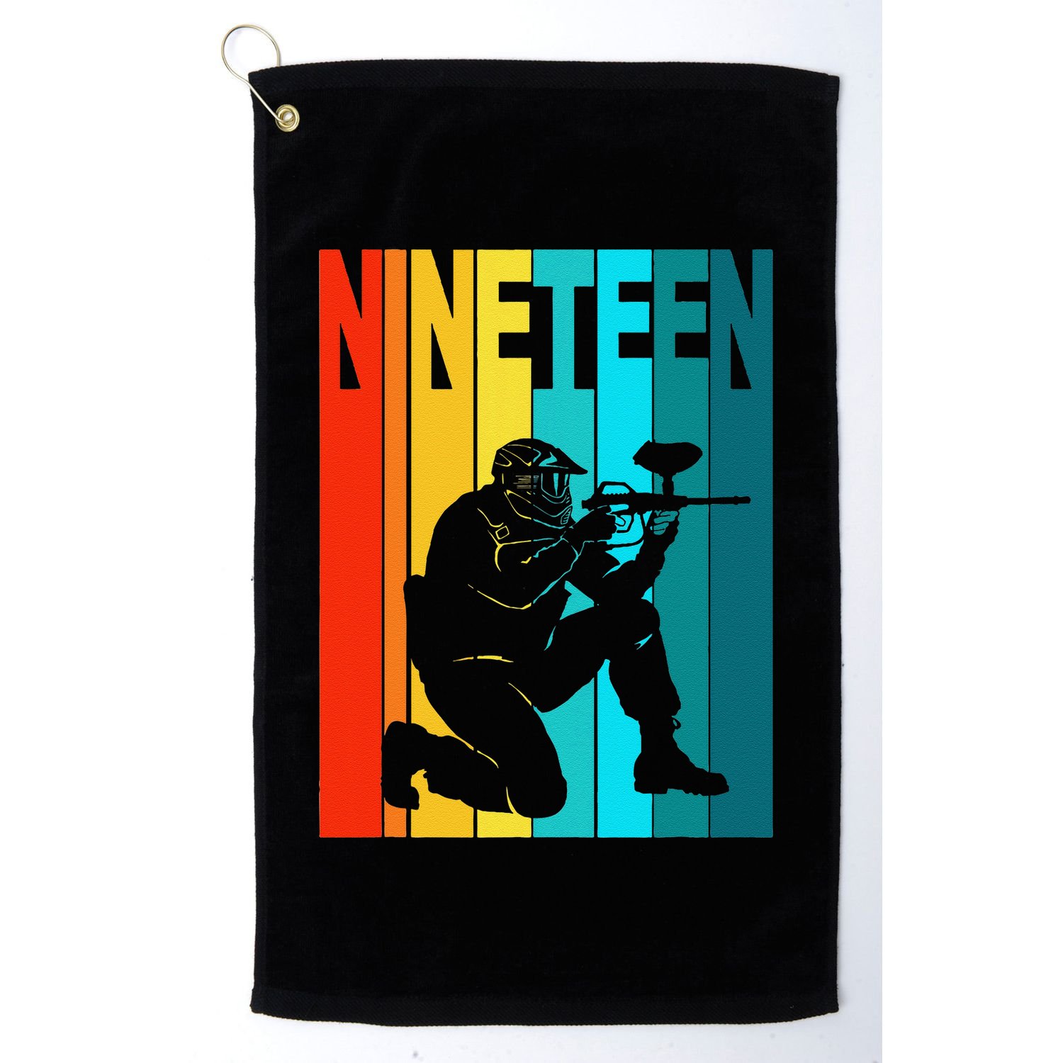 19th Birthday Paintball Theme 19 Year Old Boy Birthday Golf Towel