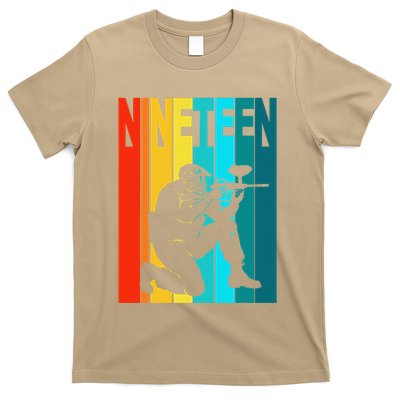 19th Birthday Paintball Theme 19 Year Old Boy Birthday T-Shirt