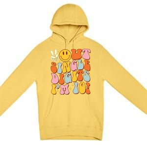 10th Birthday Peace Out Single Digit Im 10 Party Girl Premium Pullover Hoodie