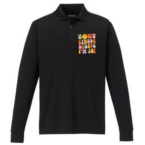 10th Birthday Peace Out Single Digit Im 10 Party Girl Performance Long Sleeve Polo