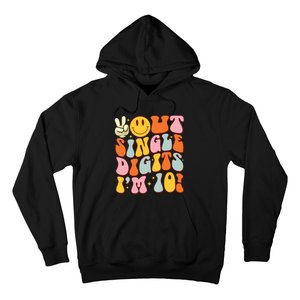 10th Birthday Peace Out Single Digit Im 10 Party Girl Hoodie