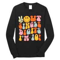 10th Birthday Peace Out Single Digit Im 10 Party Girl Long Sleeve Shirt