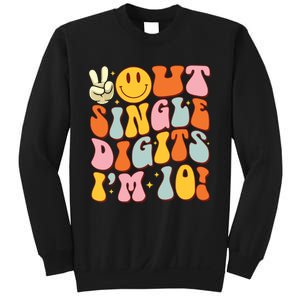 10th Birthday Peace Out Single Digit Im 10 Party Girl Sweatshirt