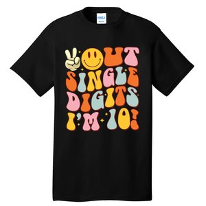 10th Birthday Peace Out Single Digit Im 10 Party Girl Tall T-Shirt