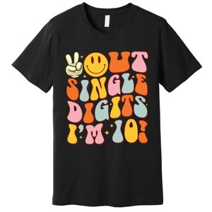 10th Birthday Peace Out Single Digit Im 10 Party Girl Premium T-Shirt