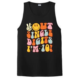 10th Birthday Peace Out Single Digit Im 10 Party Girl PosiCharge Competitor Tank