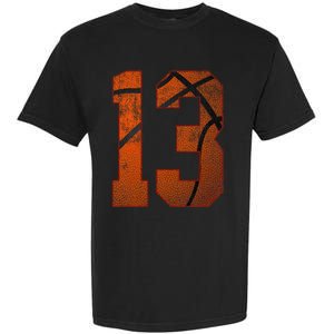 13th Birthday Party Thirteen 13 Year Old Basketball Bday Garment-Dyed Heavyweight T-Shirt