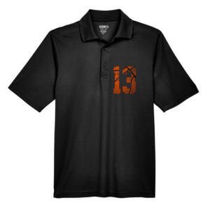 13th Birthday Party Thirteen 13 Year Old Basketball Bday Men's Origin Performance Pique Polo