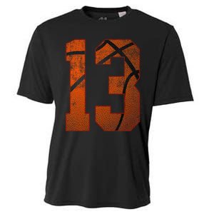 13th Birthday Party Thirteen 13 Year Old Basketball Bday Cooling Performance Crew T-Shirt