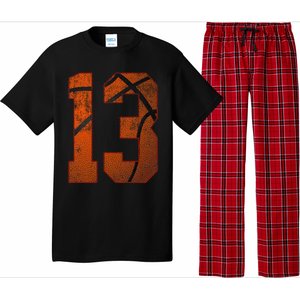 13th Birthday Party Thirteen 13 Year Old Basketball Bday Pajama Set