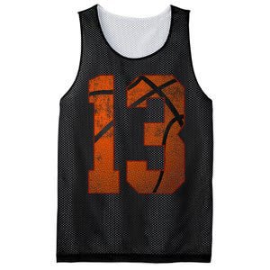 13th Birthday Party Thirteen 13 Year Old Basketball Bday Mesh Reversible Basketball Jersey Tank