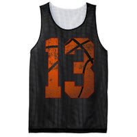 13th Birthday Party Thirteen 13 Year Old Basketball Bday Mesh Reversible Basketball Jersey Tank