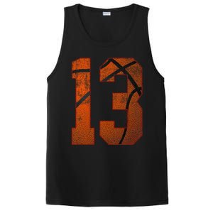 13th Birthday Party Thirteen 13 Year Old Basketball Bday PosiCharge Competitor Tank