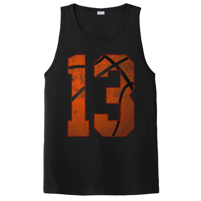 13th Birthday Party Thirteen 13 Year Old Basketball Bday PosiCharge Competitor Tank