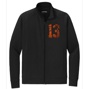 13th Birthday Party Thirteen 13 Year Old Basketball Bday Stretch Full-Zip Cadet Jacket