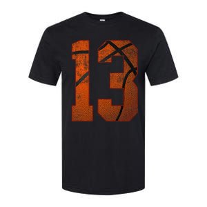 13th Birthday Party Thirteen 13 Year Old Basketball Bday Softstyle CVC T-Shirt