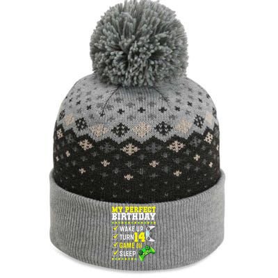 14th Birthday Party Perfect For Gamer 14 Years Olds The Baniff Cuffed Pom Beanie