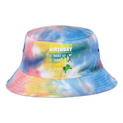 14th Birthday Party Perfect For Gamer 14 Years Olds Tie Dye Newport Bucket Hat