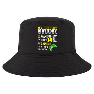 14th Birthday Party Perfect For Gamer 14 Years Olds Cool Comfort Performance Bucket Hat