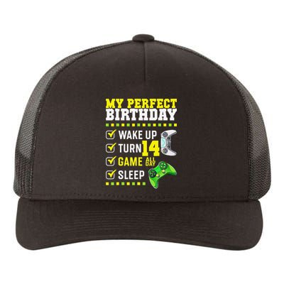 14th Birthday Party Perfect For Gamer 14 Years Olds Yupoong Adult 5-Panel Trucker Hat