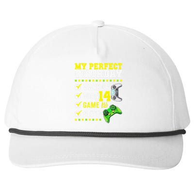 14th Birthday Party Perfect For Gamer 14 Years Olds Snapback Five-Panel Rope Hat