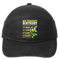 14th Birthday Party Perfect For Gamer 14 Years Olds 7-Panel Snapback Hat